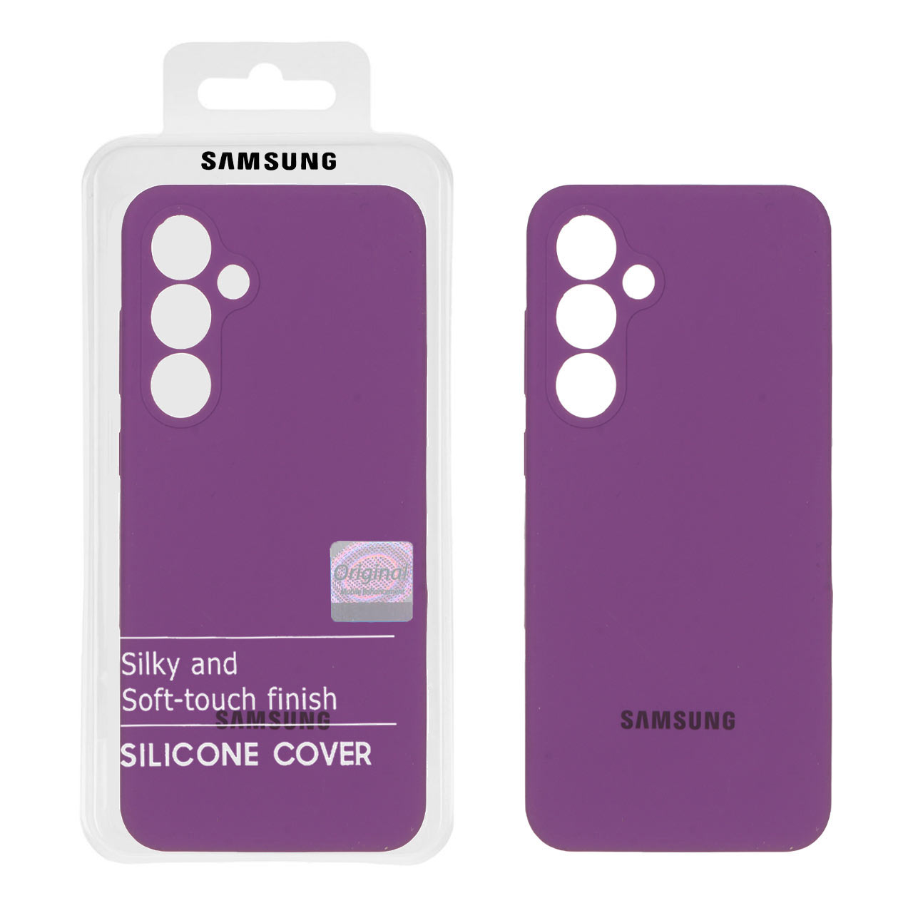 قاب سیلیکونی پاک کنی اورجینال Master Quality مدل  Samsung Galaxy S24 FE - ارغوانی (پک دار)